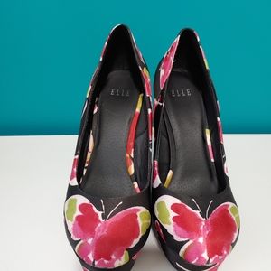 Elle wedges floral